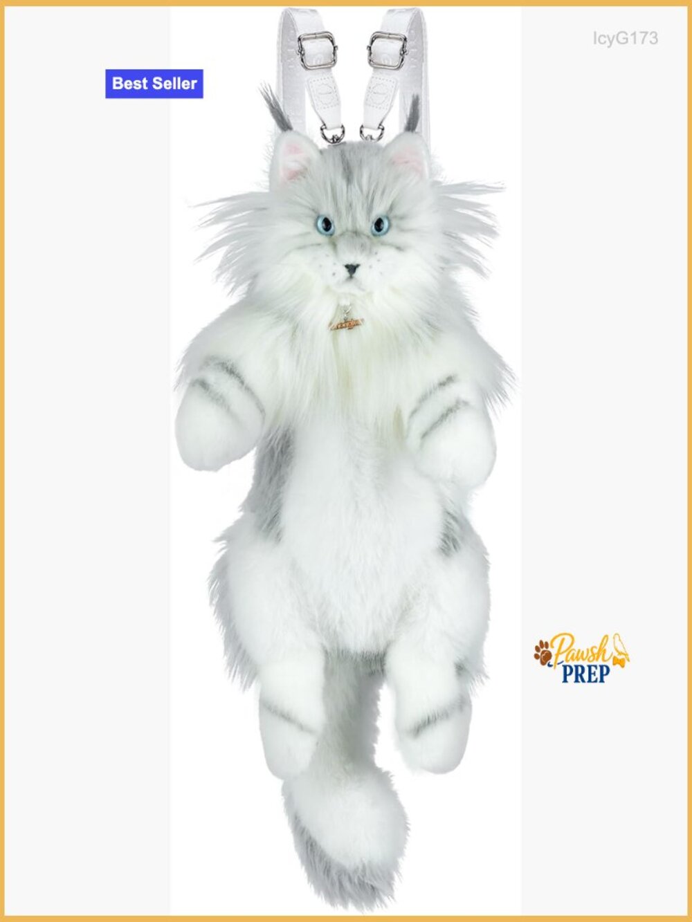 Lifelike Cat Shaped Plush Backpack - Handcrafted Stuffed Animal Bag with